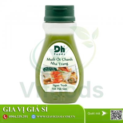 Giá sỉ đại lý, nhà phân phối Muối Ớt Chanh Nha Trang DH Food	200g-Thùng 24 Chai